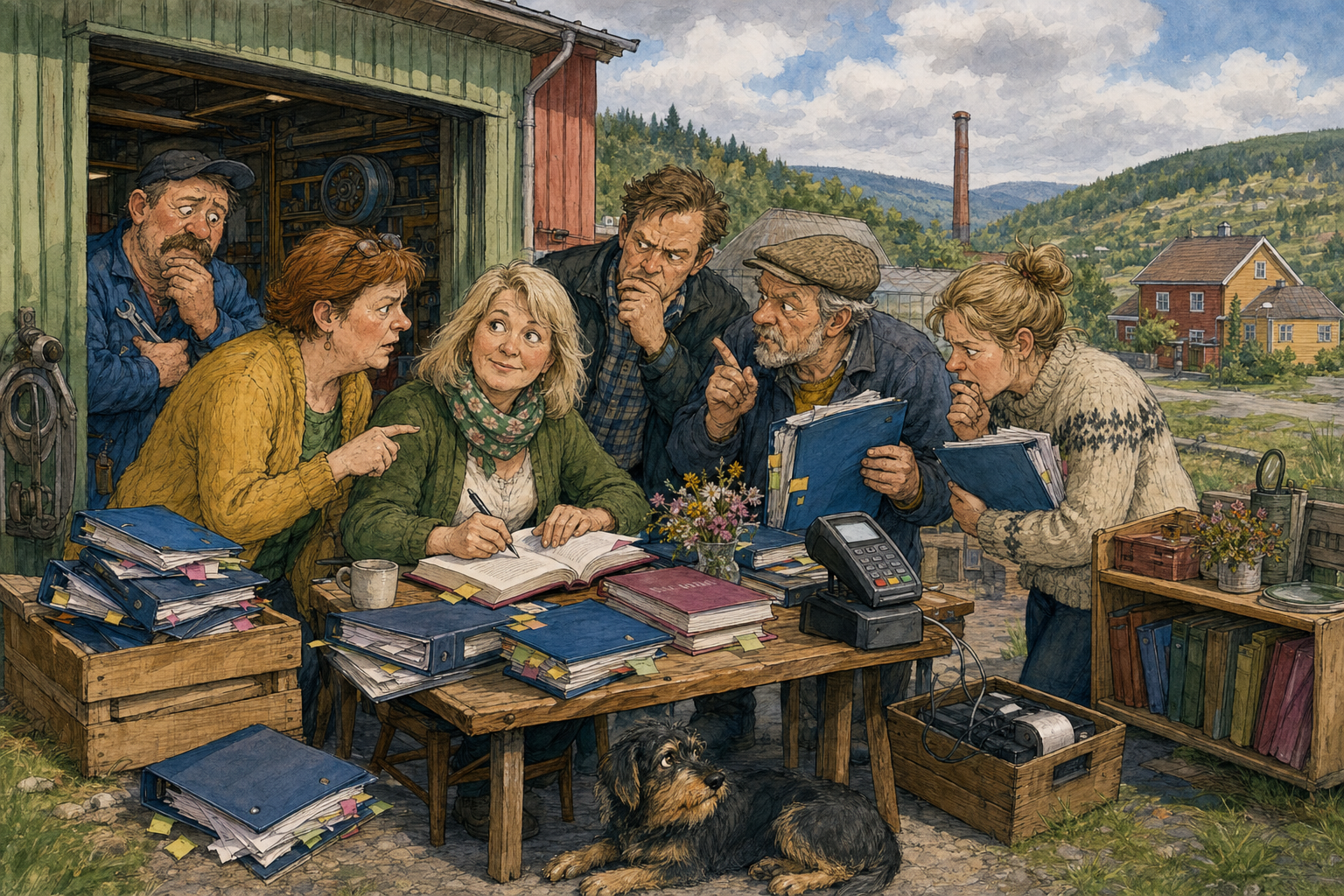 Tegnet støttemotiv til saken Elinor setter navn i ny kvinnebibel torsdag: Den nye kvinnebibelen er kommet i handelen, og torsdag møter Elinor Postmyr lesere i Bakomberg.
