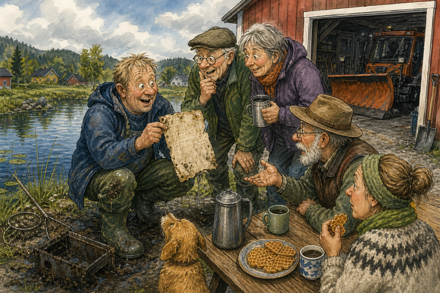 Tegnet hovedmotiv til saken Gammel liste ved Kaffediket kan bli foreningssak: En eldre liste funnet ved Kaffediket bak Brøytegarasjen har satt Åsmund Klinke i bevegelse og kan bli vurdert av Bakomberg Lete- og Finneforening.