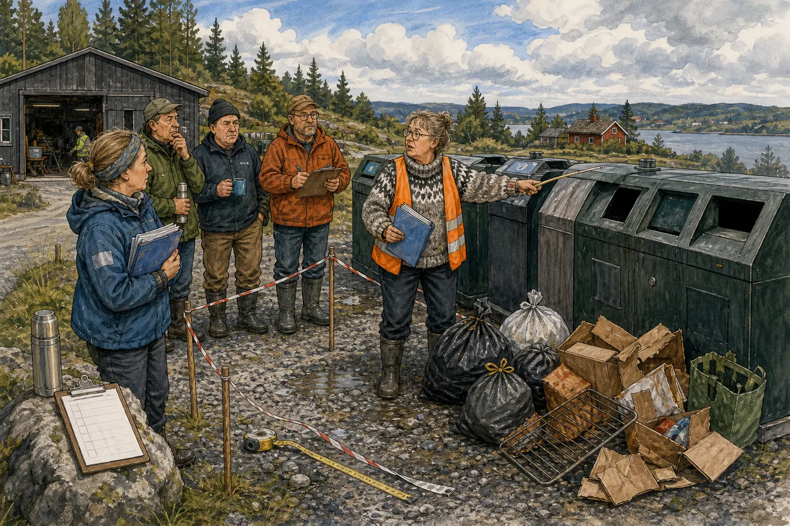Tegnet hovedmotiv til saken Containeren på Vesleodden får følge på utsida: Nye containere ved Vesleodden fungerer når folk treffer åpningen, opplyser Snublefri Bakomberg Drift.