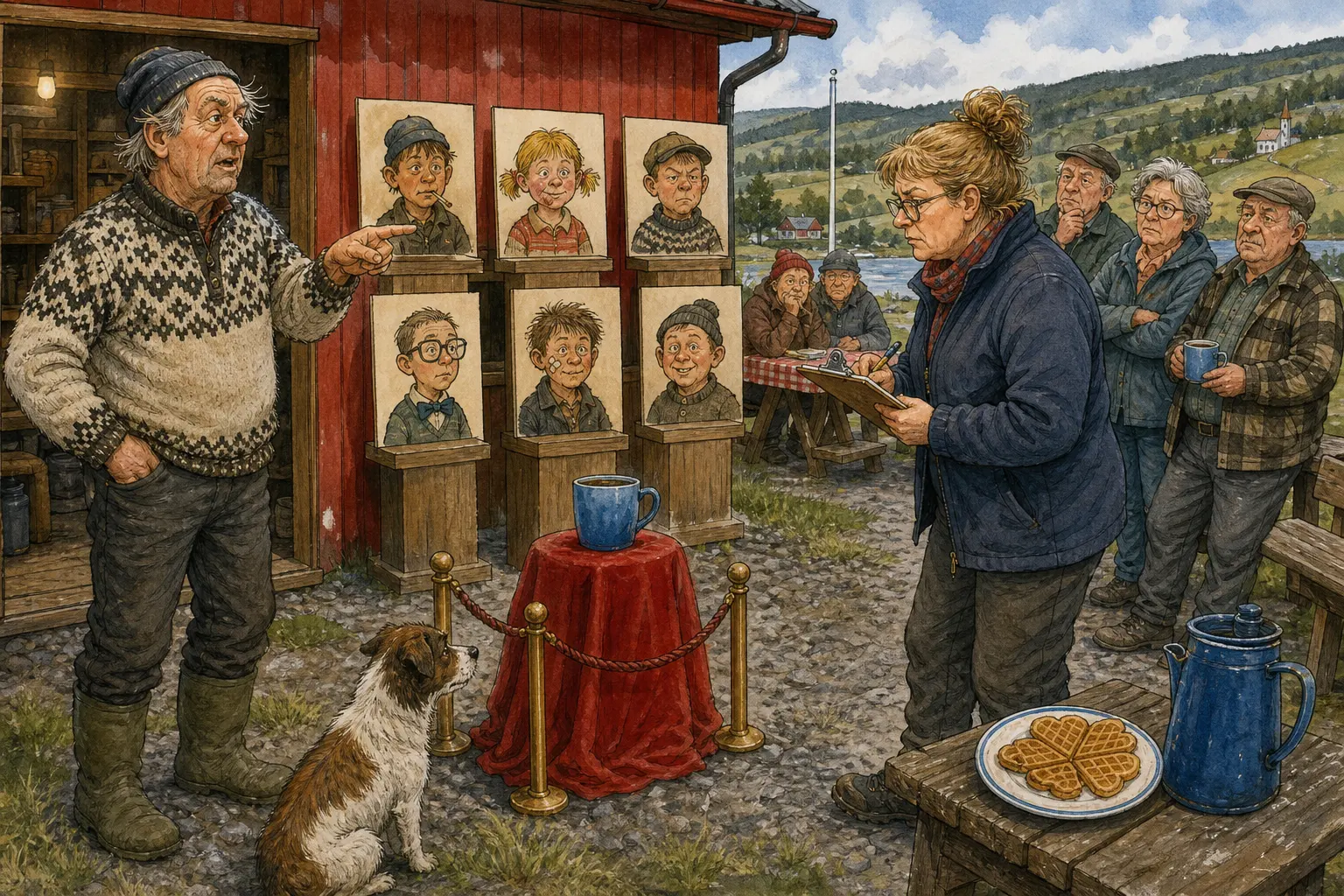 Tegnet støttemotiv til saken Ragnvald viser til rollemodeller etter koppemerknad: Ragnvald Myrvang mener bygda bør se på hva slags rollemodeller han voks opp med før noen klager.