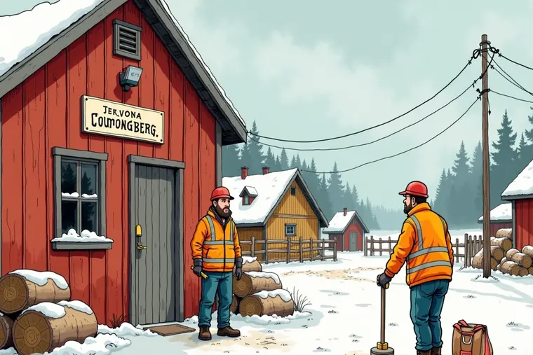 Illustrasjon til Observasjon om Dampgløttet leverte dagens laveste temperatur på en høylytt setning: Ved Dampgløttet bak Vaskeribygget sto to fra Trinnvis Pakking & Retur og diskuterte om en eske kan være «feilsendt med vilje».