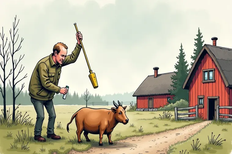 Illustrasjon til Observasjon om Mildrid fant et løfte under en perm: Mildrid Klyvnes kom innom Bakomberg Sanitetslag for Milde Tilfeller med en perm som angivelig bare skulle sorteres.