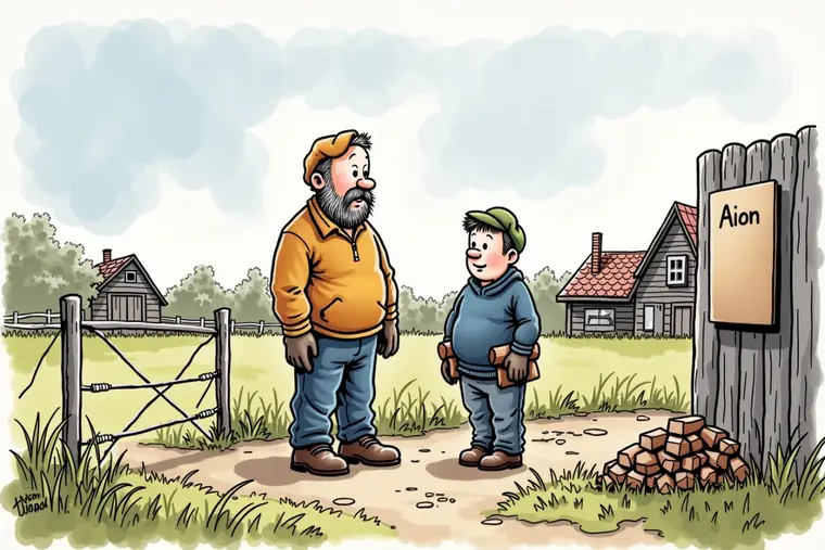 Illustrasjon til Oppslagstavle om Ved vurderes solgt, men bare hvis savnet ikke blir for stort: To små sekker blandingsved står ved Gruslomma ved Nedre Bommen.